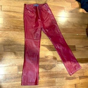 Best Deals for Gap Leather Pants Red 